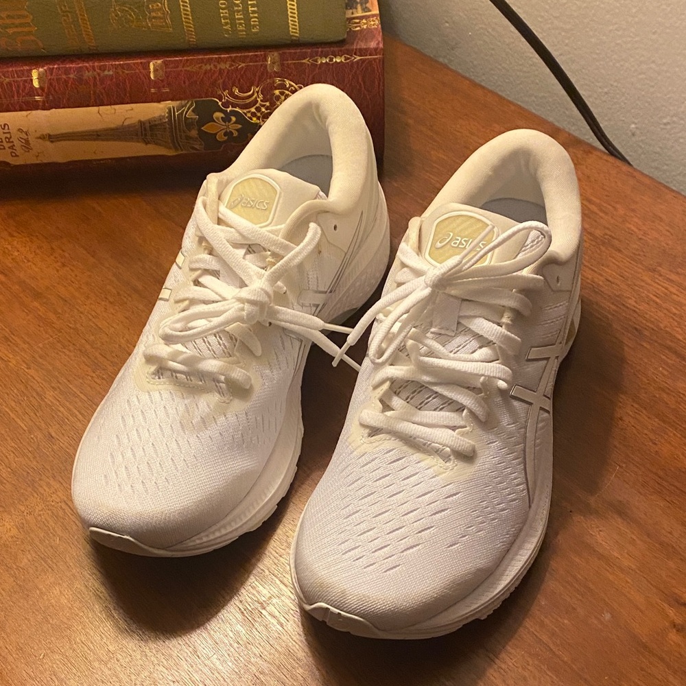 Asics All-White Athletic Sneakers